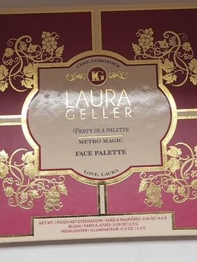 Laura Geller Metro Magic Face Palette - Pink & Gold Packaging